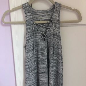Laced up tank top